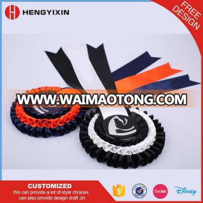 Wholesale customized horse show award ribbon rosette for promotional gift